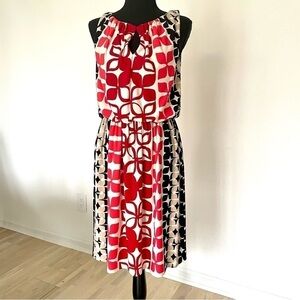 Maggy L. Abstract Floral Sleeveless Dress. Size 8